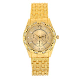 3 Sub-Dials Business Rhinestone Fashion Quartz Men Watch Round