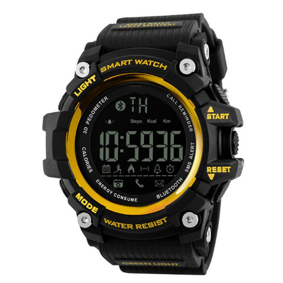 Instructions Outdoor Sports Sport Smart 5Bar Buckle Intelligent Men Fashion Digital Pedometer Casual Watch Round Watch